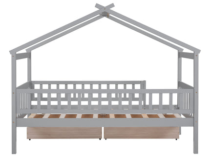 House Bed With 2 Drawers