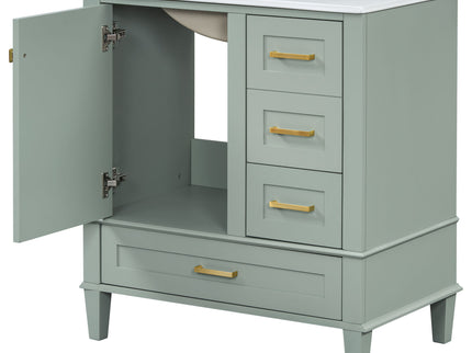 Bathroom Vanity, Modern Bathroom Cabinet With Sink Combo Set, Bathroom Storage Cabinet With A Soft Closing Door And 3 Drawers, Solid Wood Frame