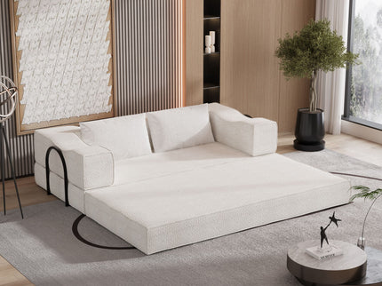 3 Seat Folding Floor Couch & King Size Bed Mattress