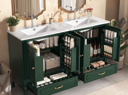 Bathroom Vanity With Sink, Soft Closing Door, Multi Functional Storage
