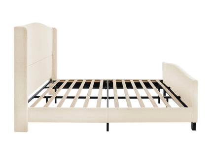 Platform Bed Frame With Tall Headboard And High Footboard