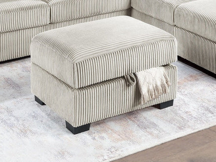 3 Piece Sectional Sofa With Reversible Chaise And USB Storage Ottoman