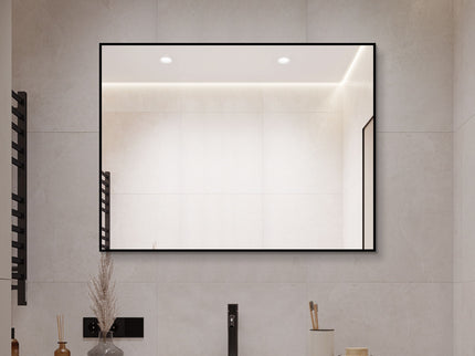 Framed Wall Mirror For Bathroom - Black