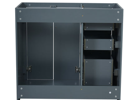 Retro Style Bathroom Vanity, 3 Drawers & Soft Closing Doors