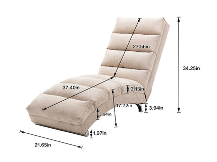 Massage Chaise Lounge Indoor With Remote Control, Ergonomic Electric Massage Lounger