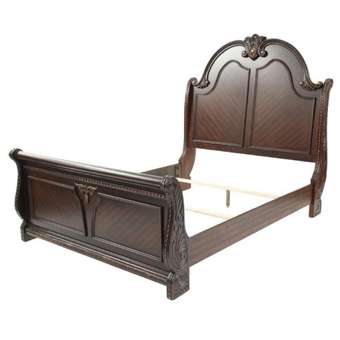 Queen Size Bed Panel Headboard And Footboard - Brown