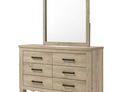 Sansome - 6 Drawer Dresser With Mirror - Oak