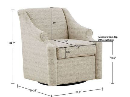 Justin - Swivel Glider Chair With 360 Degree Rotation - Tan