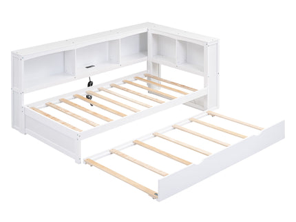 Daybed With Trundle, Storage Cabinets, USB Ports