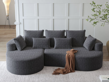 Curved Oversized Sectional Sofa With Extra Deep Seat