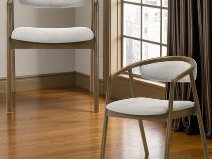 Delina - Side Chair - Gray / Walnut