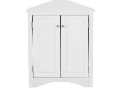 Triangle Bathroom Storage Cabinet With Adjustable Shelves, Freestanding Floor Cabinet For Home Kitchen