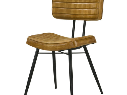 Tufted Side Chairs Upholstery And Tapered Legs (Set of 2) - Camel