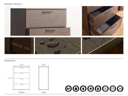 Oliver - Farmhouse Jumbo Chest With 4 Drawer Storage