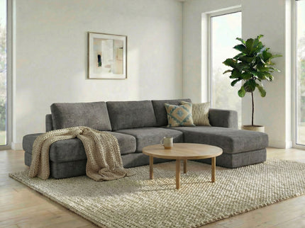 L-Shaped Modular Sofa With Double Layer Cushion