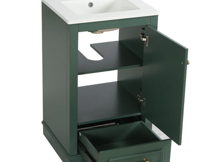 20" Bathroom Vanity With Sink, 1 Drawer, Freestanding Single Set