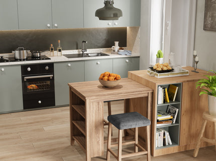 Dawson - 3 Piece Counter Height Table Set - Oak