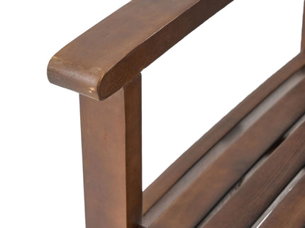 Wilson - Rustic Dining Chair Acacia Wood With Slat Panel Design (Set of 2) - Dark Brown