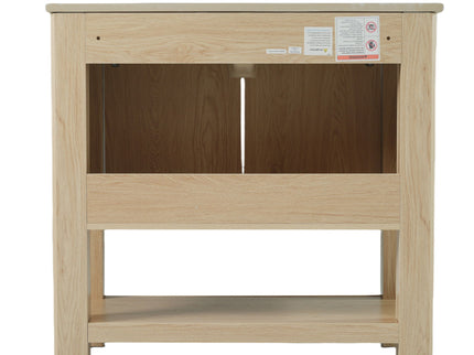 Modern Bathroom Vanity With Rectangle Ceramic Sink, Soft Closing Doors