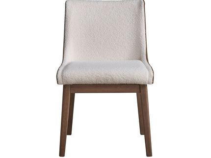 Ginny - Boucle Velvet Side Chair (Set of 2) - Walnut