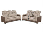 Light Brown / 2 Pc. Sofa, Loveseat