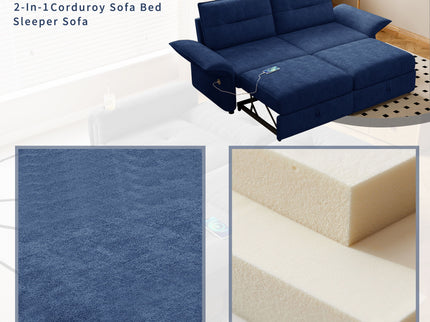 Sofa Bed With Convertible Design, Living Room Furniture