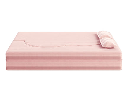 Convertible Foam-Filled Sleeper Sofa Bed With 2 Pillows