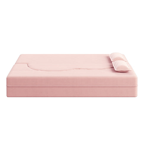 Convertible Foam-Filled Sleeper Sofa Bed With 2 Pillows