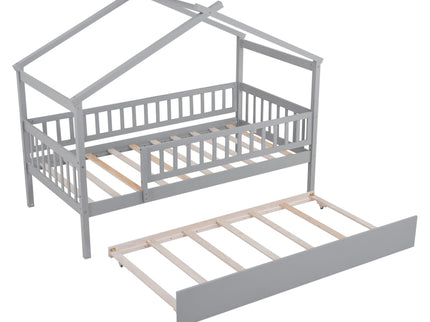 Creativity House Bed With Twin Size Trundle