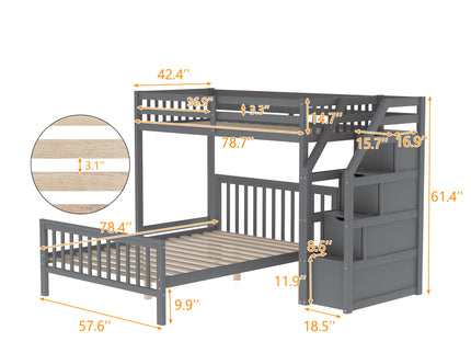 Loft Bed With Staircase And Storage