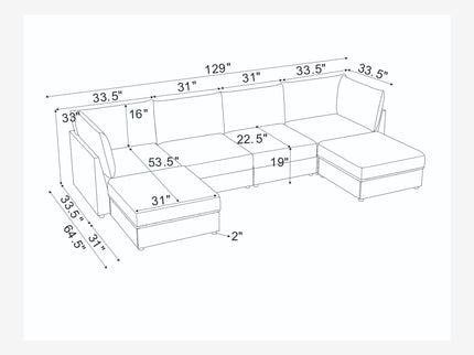 Reversible Modular Sectional With Custom Configuration And Premium Upholstery - Dark Green