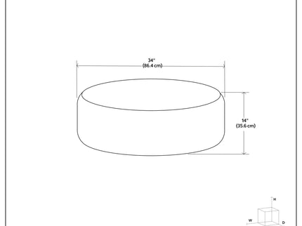 Connor - Handcrafted Round Pouf