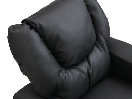 Sally Deluxe Kids Recliner Chair With Cup Holder - Black