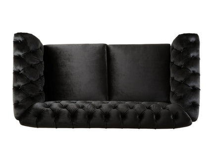 Chesterfield Loveseat Sofa, 2 Person Rolled Arm Upholstered Couch