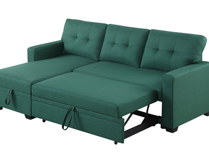 Upholstered Pull Out Sectional Sofa With Chaise