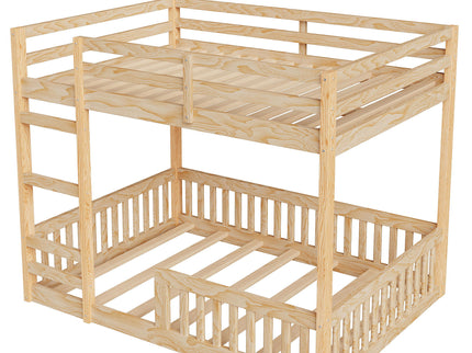 Stylish Bunk Bed With Ladder And Guardrails
