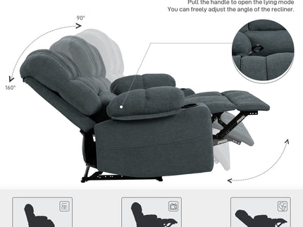Massage Recliner Chair Sofa With Heating Vibration