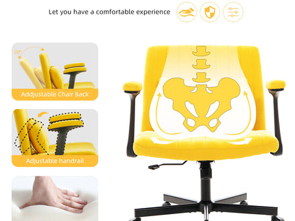 Criss Cross Armrest Office Chair With Wheels