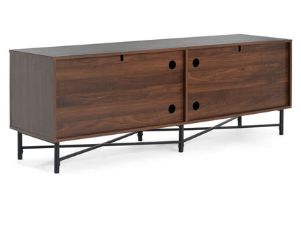4 Door TV Cabinet, 2 Storage Spaces, Adjustable Shelves