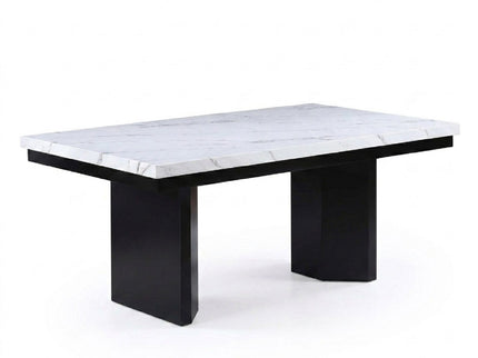 2 Tone Dining Table Set With Upholstered Side Chairs