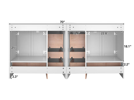 Shaker Free Standing Bathroom Vanity Cabinet & Sink, Soft Close Drawers, Soft Close Doors