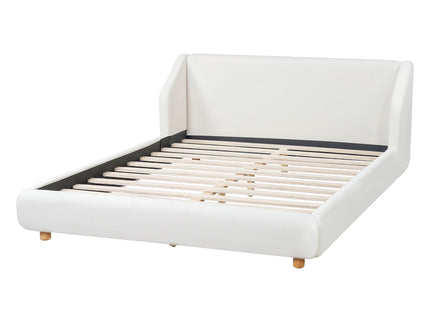 Modern Upholstered Bed Frame With Wingback Headboard