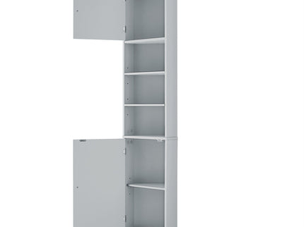 Multi Functional Corner Cabinet With Adjustable Shelves And 2 Doors