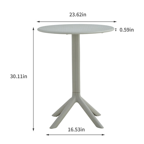 3 Piece Plastic Arm Chair Bistro Grs Premium Ocean Plastic