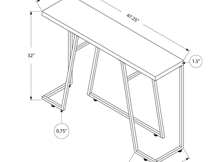 Accent Console Table For Entryway, Durable Construction - Taupe