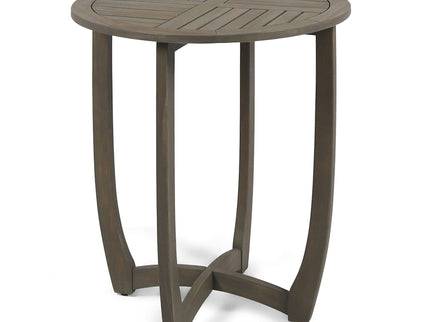Hermosa - Rustic Circular Bistro Table - Gray