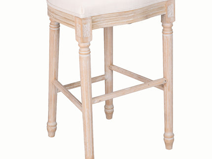 French Country Bar Chairs With Round Back (Set of 2)