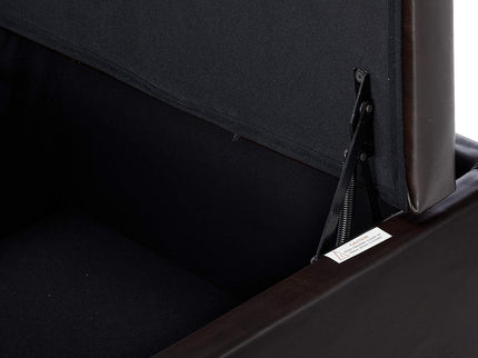 Lanister - Ottoman Double Top Storage - Brown