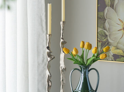 Rectangular Console Table With Elegant Floral Design And Mirrored - Silver Multi