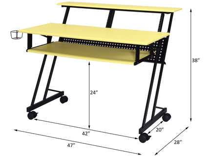 Suitor - Music Recording Studio Desk - Black / Yellow